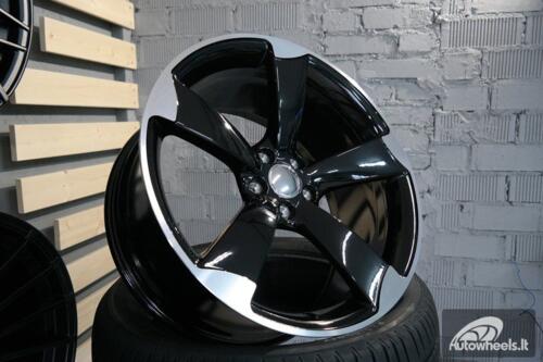 Ratlankis R19x8.5  5X112  ET  30  66.5  BK217  (BY939)  Black Polished (MB)  For AUD  (Z2)