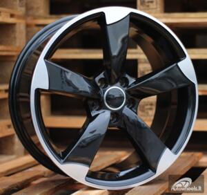 Ratlankis R19x8.5  5X112  ET  45  66.5  BK217  (BY939)  Black Polished (MB)  For AUD  (P+Z1)