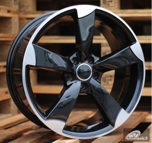 Ratlankis R19x8.5  5X112  ET  45  66.5  BK217  (BY939)  Black Polished (MB)  For AUD  (P+Z1)