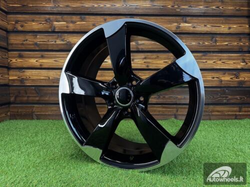 Ratlankis R19x8.5  5X112  ET  45  66.5  BK217  (BY939)  Black Polished (MB)  For AUD  (Z1)