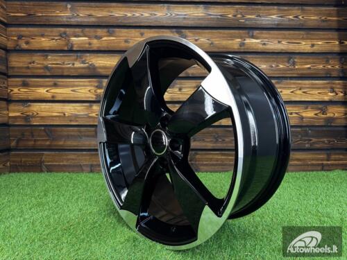 Ratlankis R19x8.5  5X112  ET  45  66.5  BK217  (BY939)  Black Polished (MB)  For AUD  (Z1)
