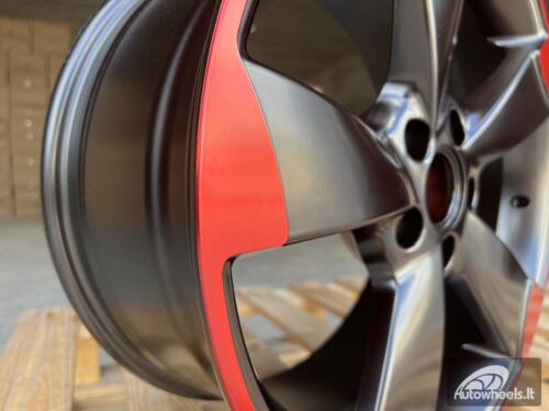 Ratlankis R18x8  5X112  ET  45  66.5  BK217  (XF558)  Black+Red Line (BR)  For AUD  (K4)