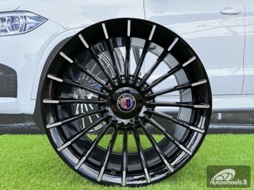 Ratlankis R20x9.5  10X112/120  ET  39  72.6  BK273  Black Polished (MB)  For BMW  (K4)  (ALPINA Style Rear+Front)