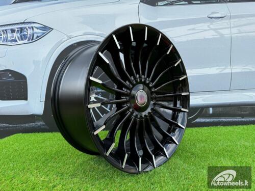 Ratlankis R19x9.5  5X120  ET  20  74.1  BK273  Black Polished (MB)  For BMW  (P+K4+P2)  (ALPINA Style (Rear+Front))
