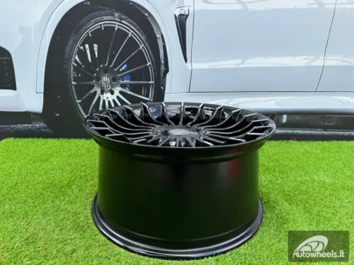 Ratlankis R17x8  5X120  ET  15  74.1  BK273  (BY1023)  Black Polished (MB)  For BMW  (P+Z3)  ())