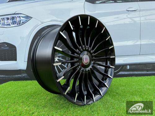Ratlankis R17x8  5X120  ET  15  74.1  BK273  (BY1023)  Black Polished (MB)  For BMW  (P+Z3+Z1)  ())
