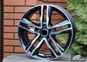 Ratlankis R17x7.5  5X120  ET  50  65.1  BK424  Black Polished (MB)  For VW  (L4+K2)  (4x4 (max 1250kg))