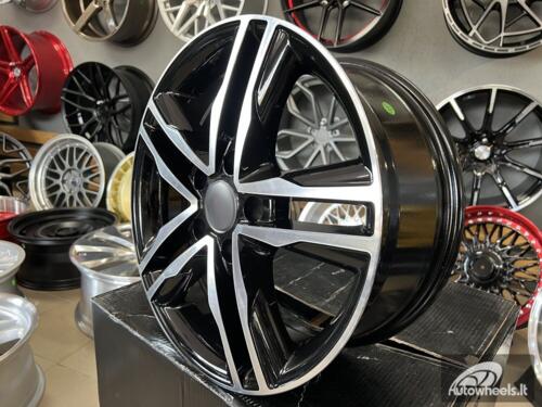 Ratlankis R17x7.5  5X114.3  ET  42  66.1  BK424  Black Polished (MB)  For RACIN  (K2)  ((max 1250kg) Opel Vivaro; Renault Trafic)