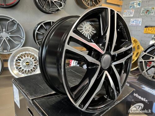 Ratlankis R17x7.5  5X114.3  ET  42  66.1  BK424  Black Polished (MB)  For RACIN  (K2)  ((max 1250kg) Opel Vivaro; Renault Trafic)