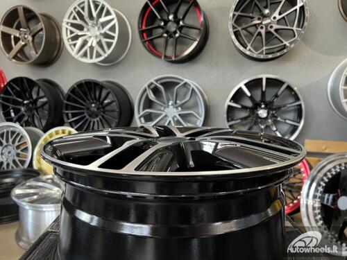 Ratlankis R17x7.5  5X114.3  ET  42  66.1  BK424  Black Polished (MB)  For RACIN  (K2)  ((max 1250kg) Opel Vivaro; Renault Trafic)