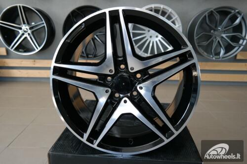 Ratlankis R17x8  5X112  ET  40  66.6  BK443  Black Polished (MB)  For MER  (L1)