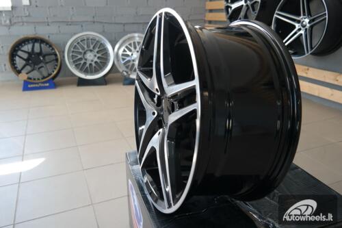 Ratlankis R17x8  5X112  ET  40  66.6  BK443  Black Polished (MB)  For MER  (L1)