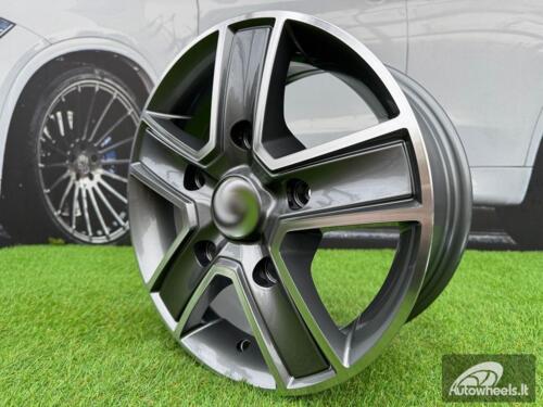 Ratlankis R15x6.5  5X160  ET  58  65.1  BK473  Grey Polished (MG)  For FORD  (D3+L6)  (4x4 (max 1250kg))