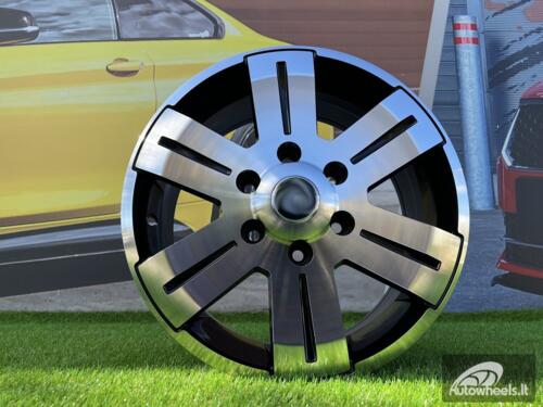 Ratlankis R16x7  6X125  ET  55  74.1  BK562  Black Polished (MB)  For RACIN  (R)  (4x4 (max 1400kg) IVECO Daily)