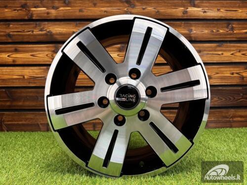 Ratlankis R16x7  6X125  ET  55  74.1  BK562  Black Polished (MB)  For RACIN  (R+P2)  (IVECO Daily (max 1400kg))