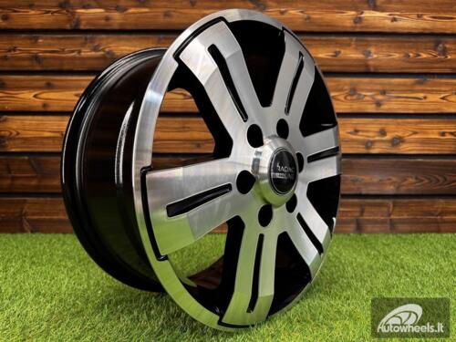 Ratlankis R16x7  6X125  ET  55  74.1  BK562  Black Polished (MB)  For RACIN  (R+P2)  (IVECO Daily (max 1400kg))
