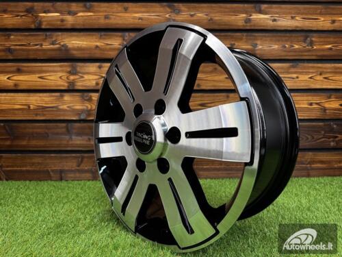Ratlankis R16x7  6X125  ET  55  74.1  BK562  Black Polished (MB)  For RACIN  (R+P2)  (IVECO Daily (max 1400kg))
