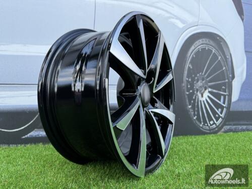 Ratlankis R15x6.5  4X100  ET  40  60.1  BK575  Black Polished (MB)  For RACIN  (K2)