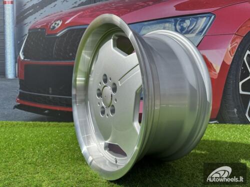 Ratlankis R17x8  5X112  ET  33  66.6  BK632  Silver+Polished Lip (SP)  For MER  (D4+R)  (MONOBLOCK Style)