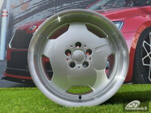 Ratlankis R17x8  5X112  ET  33  66.6  BK632  Silver+Polished Lip (SP)  For MER  (R)  (MONOBLOCK Style)