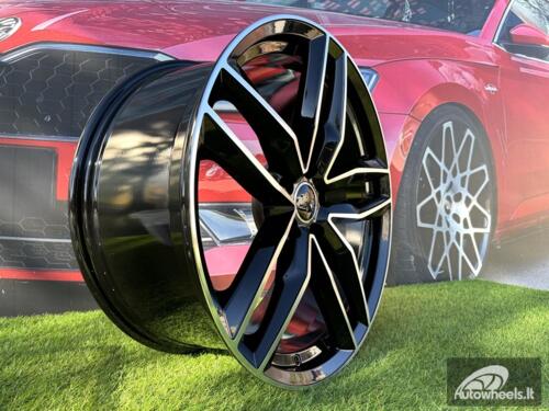 Ratlankis R17x7.5  5X100  ET  40  57.1  BK690  (BY1126)  Black Polished (MB)  For AUD  (Z2)