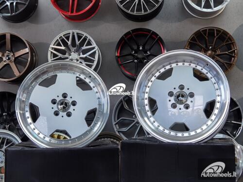 Ratlankis R18x8  5X112  ET  35  66.6  B5852  Silver+Polished Lip (SP)  For MER  (K4)  (MONOBLOCK Style Rear+Front)