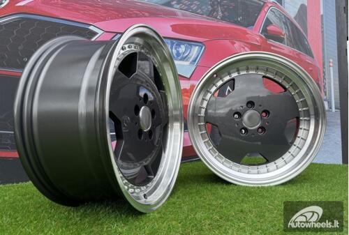Ratlankis R18x8  5X112  ET  35  66.6  B5852  Graphite+Polished Lip (GRPL)  For MER  (K2+K4)  (MONOBLOCK Style Rear+Front)