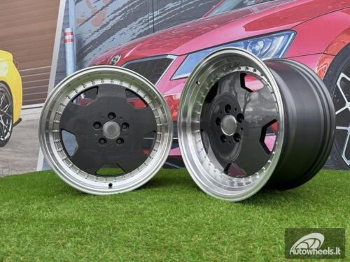 Ratlankis R18x8  5X112  ET  35  66.6  B5852  Graphite+Polished Lip (GRPL)  For MER  (K2+K4)  (MONOBLOCK Style Rear+Front)