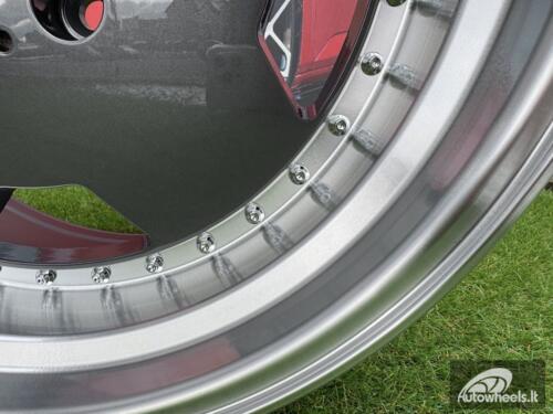 Ratlankis R18x8  5X112  ET  35  66.6  B5852  Graphite+Polished Lip (GRPL)  For MER  (K2+K4)  (MONOBLOCK Style Rear+Front)