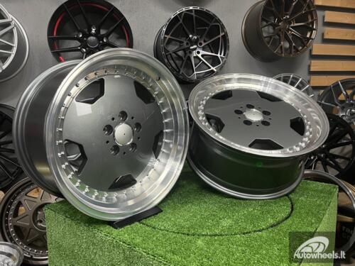 Ratlankis R18x8  5X112  ET  35  66.6  B5852  Graphite+Polished Lip (GRPL)  For MER  (K2+K4)  (MONOBLOCK Style Rear+Front)