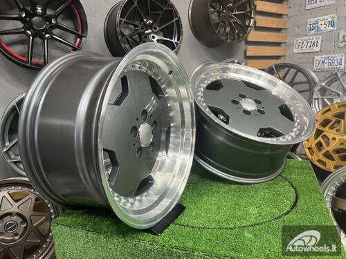 Ratlankis R18x8  5X112  ET  35  66.6  B5852  Graphite+Polished Lip (GRPL)  For MER  (K2+K4)  (MONOBLOCK Style Rear+Front)