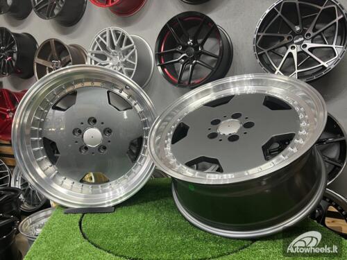 Ratlankis R18x8  5X112  ET  35  66.6  B5852  Graphite+Polished Lip (GRPL)  For MER  (K2+K4)  (MONOBLOCK Style Rear+Front)