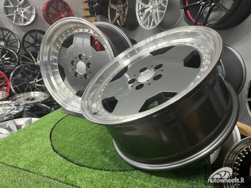 Ratlankis R18x8  5X112  ET  35  66.6  B5852  Graphite+Polished Lip (GRPL)  For MER  (K2+K4)  (MONOBLOCK Style Rear+Front)