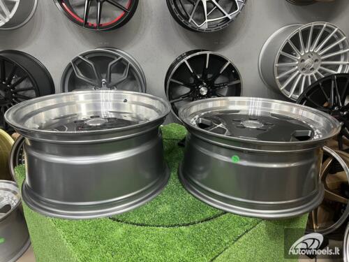 Ratlankis R18x8  5X112  ET  35  66.6  B5852  Graphite+Polished Lip (GRPL)  For MER  (K2+K4)  (MONOBLOCK Style Rear+Front)