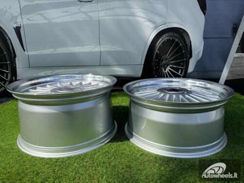 Ratlankis Alpina style with lip 17X8J 4X100/5X100 ET20 73.1 Silver with polished lip