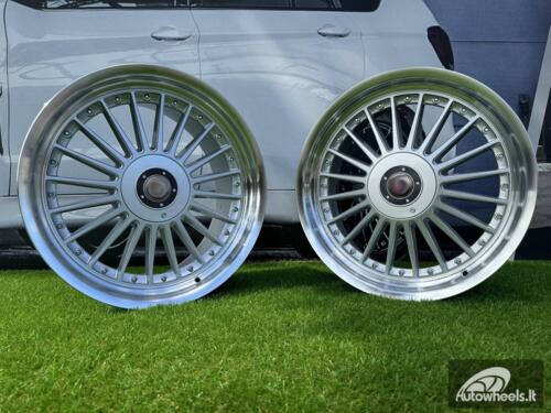 Ratlankis Alpina style with lip 17X9J 4X100/5X100 ET15 73.1 Silver with polished lip