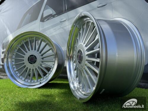 Ratlankis Alpina style with lip 17X9J 4X100/5X100 ET15 73.1 Silver with polished lip