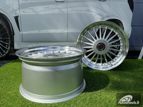 Ratlankis Alpina style with lip 17X9J 4X100/5X100 ET15 73.1 Silver with polished lip