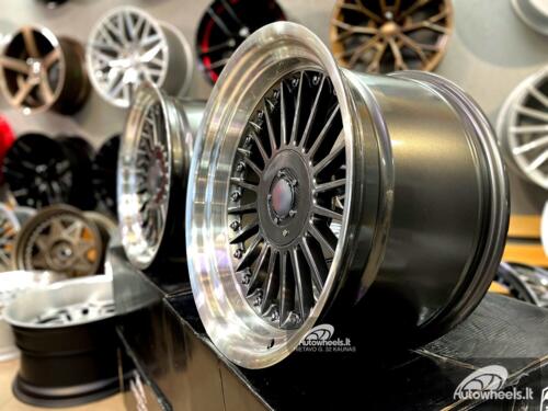 Ratlankis Alpina style with lip 17X8J 4X100/5X100 ET20 73.1 Grey with polished lip