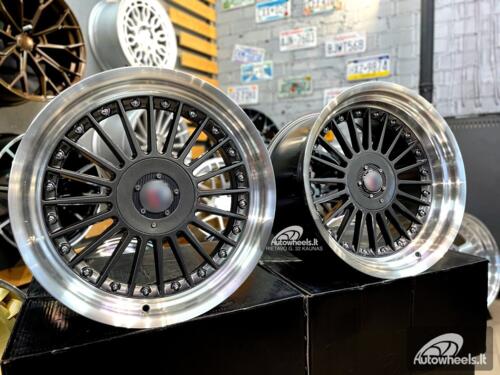 Ratlankis Alpina style with lip 17X9J 4X100/5X100 ET15 73.1 Grey with polished lip