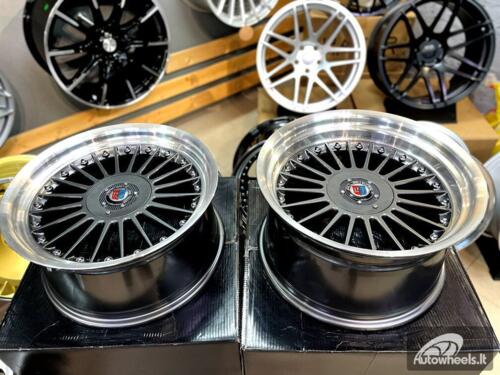 Ratlankis Alpina style with lip 17X9J 4X100/5X100 ET15 73.1 Grey with polished lip