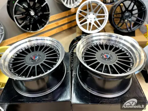 Ratlankis Alpina style with lip 17X9J 4X100/5X100 ET15 73.1 Grey with polished lip