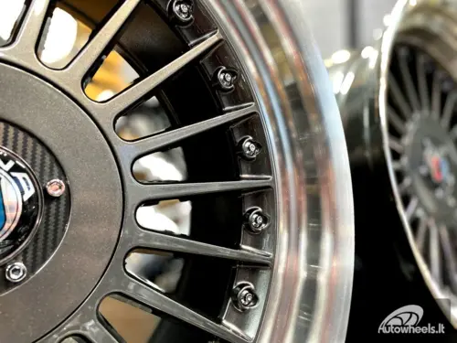 Ratlankis Alpina style with lip 17X9J 4X100/5X100 ET15 73.1 Grey with polished lip