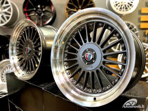 Ratlankis Alpina style with lip 17X9J 4X100/5X100 ET15 73.1 Grey with polished lip