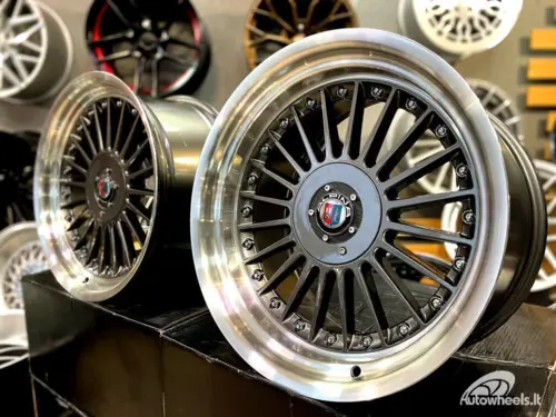 Ratlankis Alpina style with lip 17X9J 4X100/5X100 ET15 73.1 Grey with polished lip