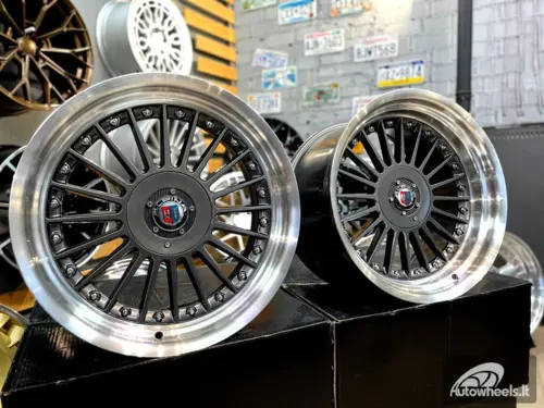 Ratlankis Alpina style with lip 17X9J 4X100/5X100 ET15 73.1 Grey with polished lip