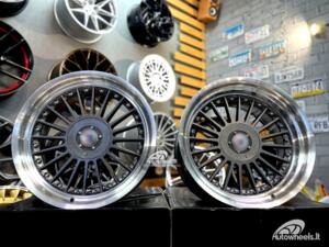 Ratlankis Alpina style with lip 18X8.5J 5X112/5X120 ET20 74.1 Grey with polished lip