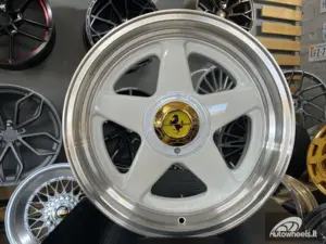 Ratlankis Ferrari Azev style 17X8.5J 4X100/4X114.3 ET25 73.1 White with polished lip