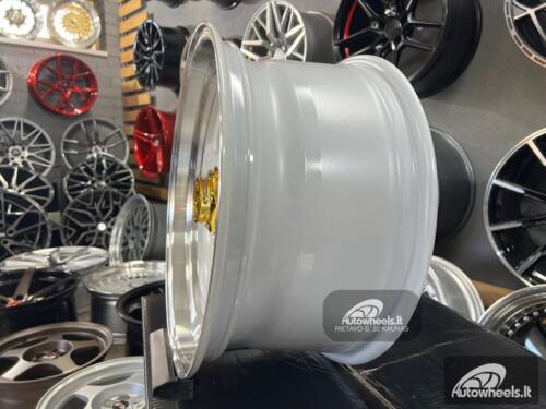 Ratlankis Ferrari Azev style 17X8.5J 4X100/4X114.3 ET25 73.1 White with polished lip