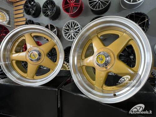 Ratlankis Ferrari Azev style 17X8.5J 4X100/4X114.3 ET25 73.1 Gold with polished lip